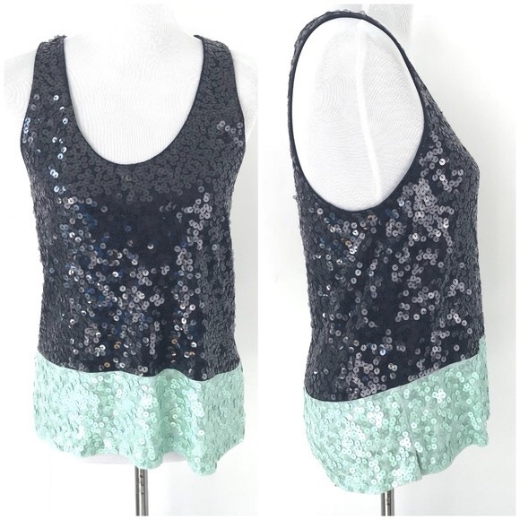 JCrew BNWOT Colour Block Sequin Tank - Picture 8 of 9